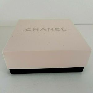 CHANEL Logo Pink Black Empty Gift Box 8 x 8 x 3.5